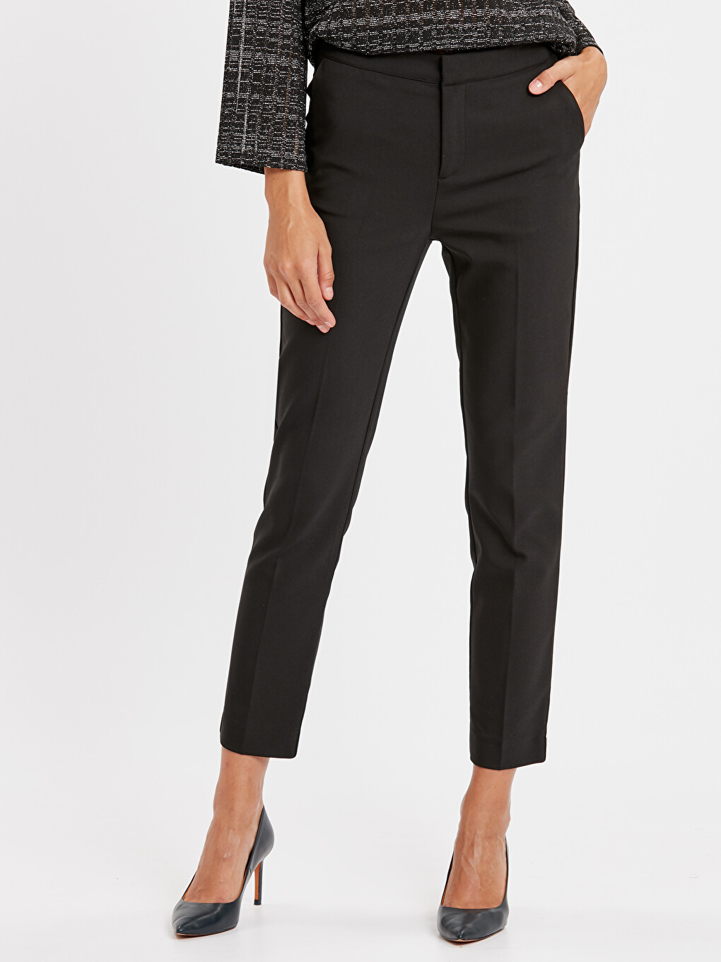 Pantalon Noir Femme-1