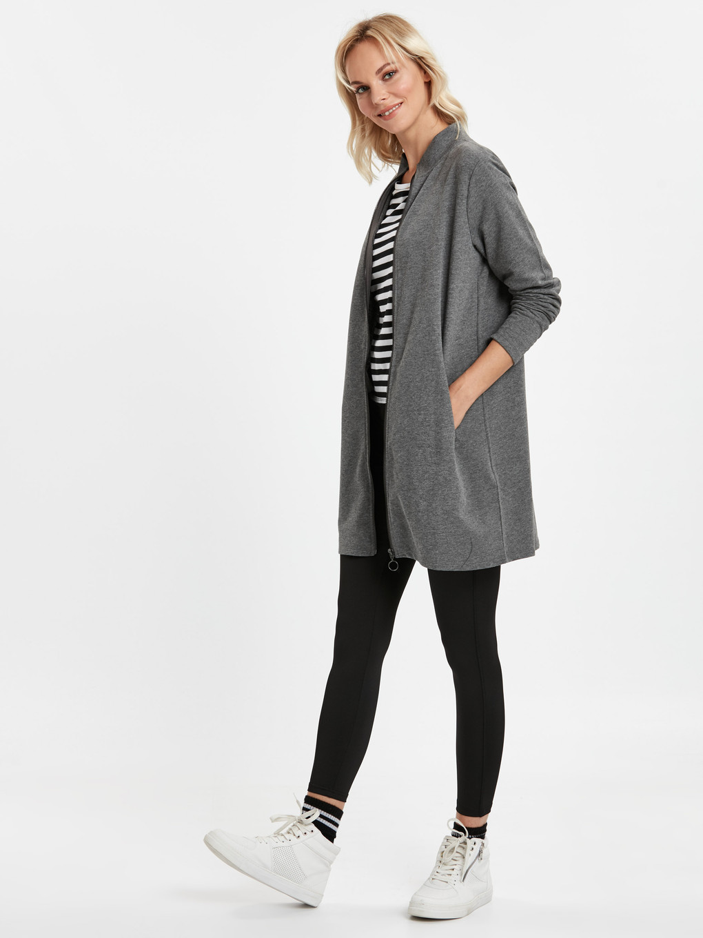 Woman Grey Cardigan-2