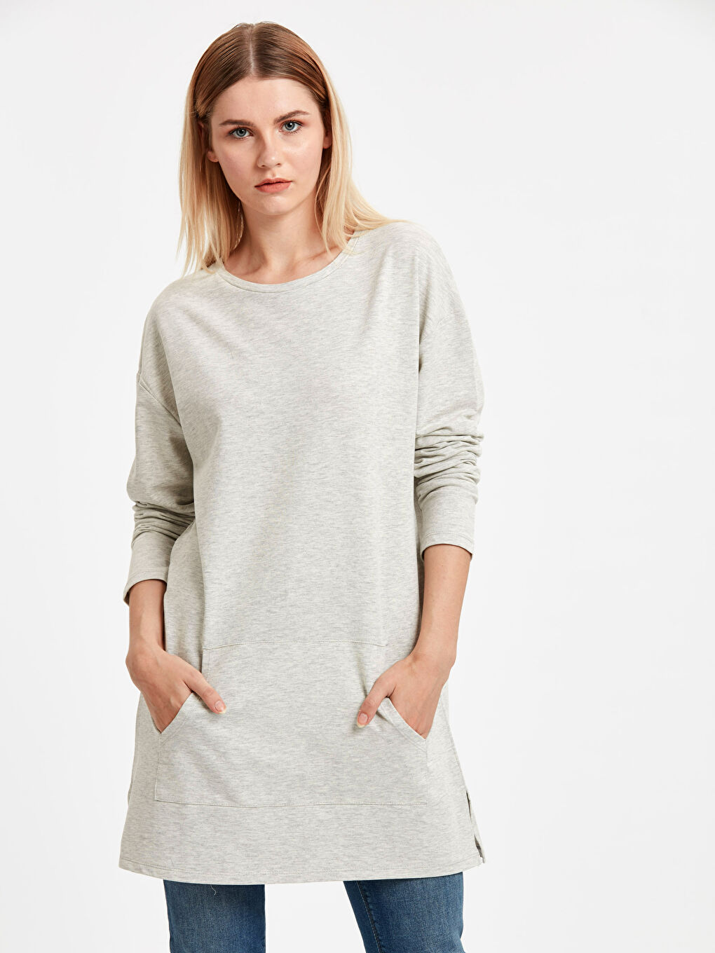 Sweat-shirt GRIS Femme