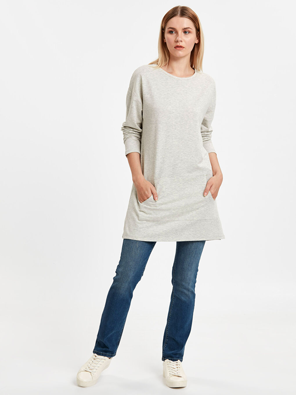 Sweat-shirt GRIS Femme-2