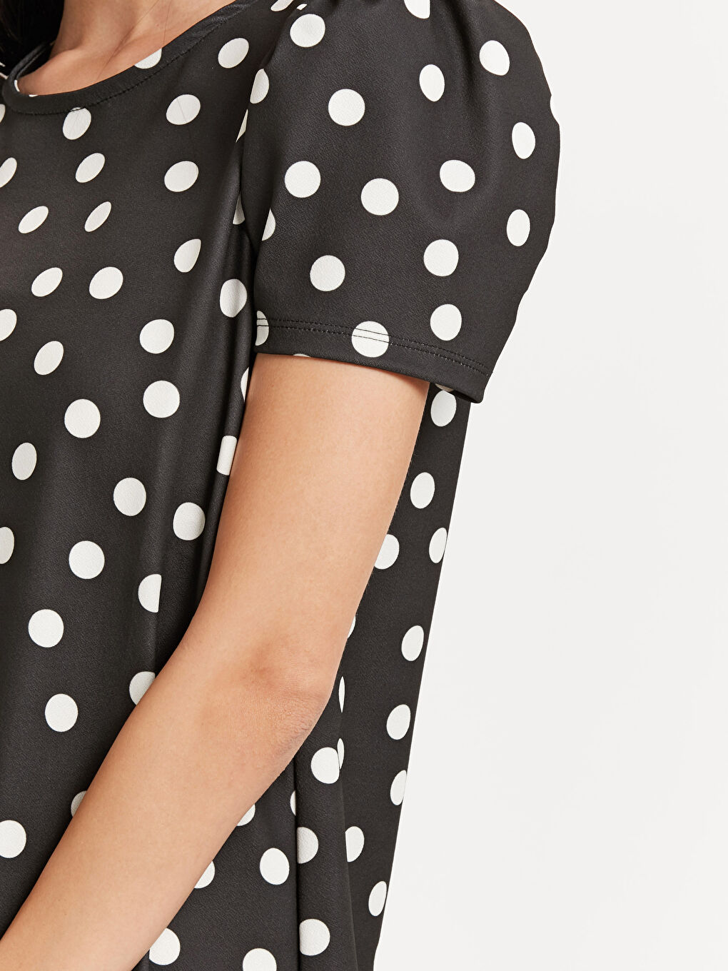 Siyah Baskılı Elbise-2