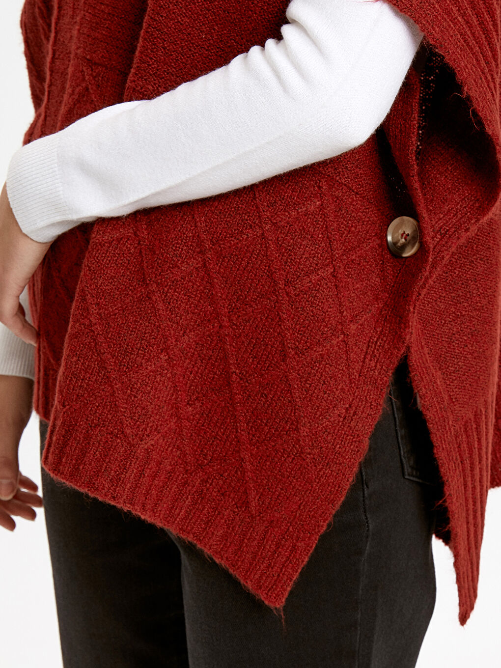 Poncho ROUGE Femme-3