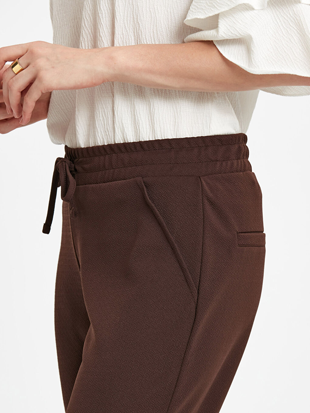 Woman BROWN Trousers-3