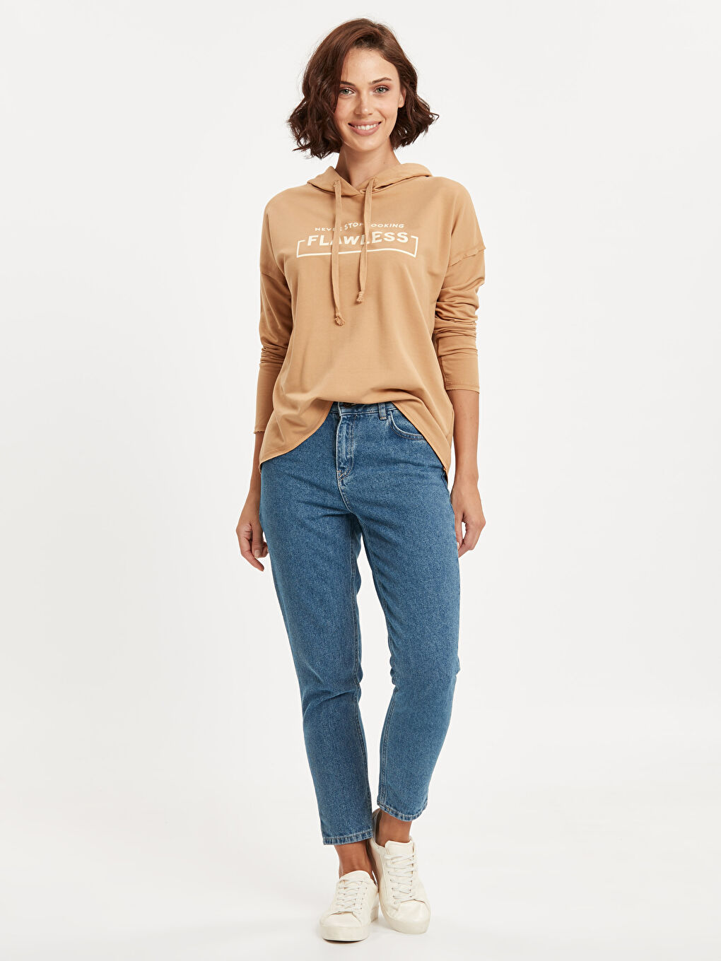 Woman BEIGE Hoodie-2