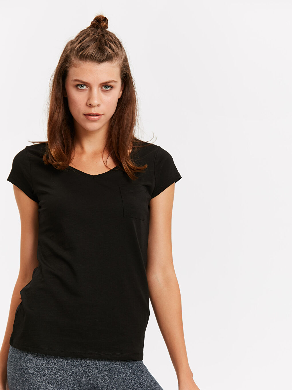 LCW Vision Frau SCHWARZ T-Shirt -8WJ206Z8-CVL