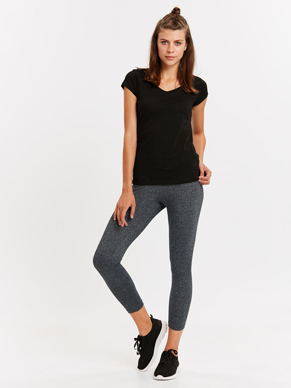 LCW Vision Frau SCHWARZ T-Shirt -8WJ206Z8-CVL