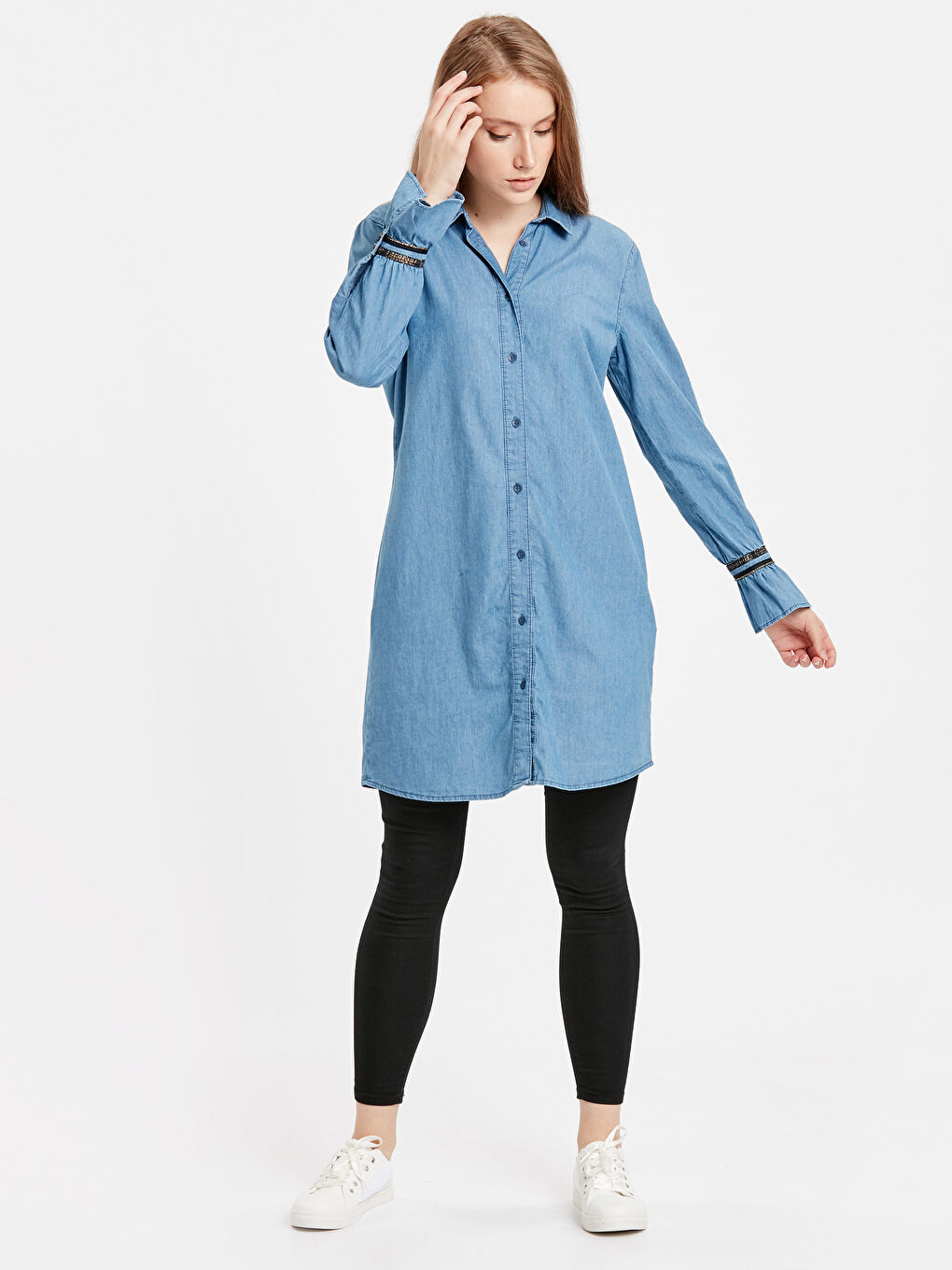 Orta İndigo Rodeo Jean Ceket-2