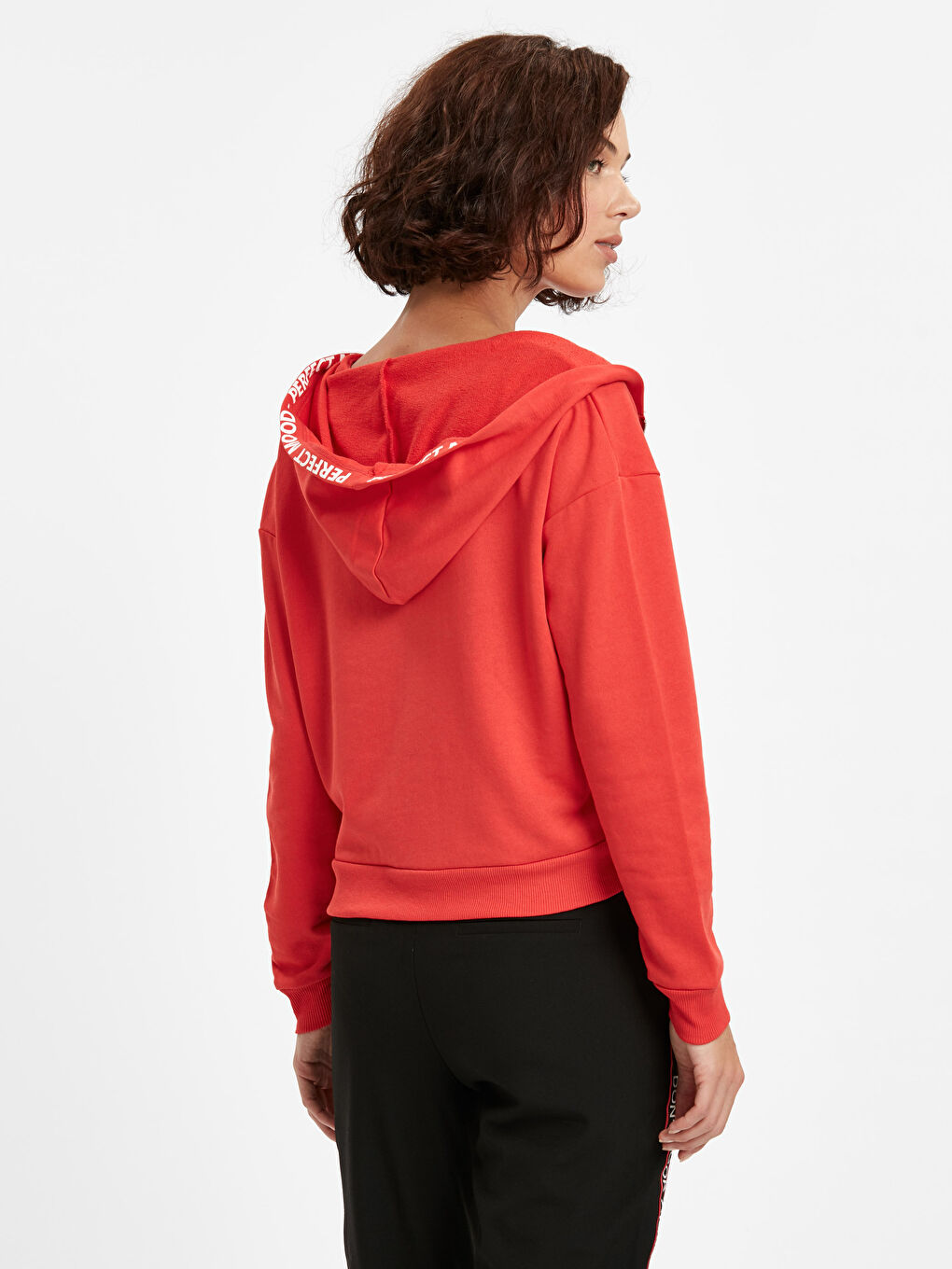 LCW Vision Woman RED Zip-Up Sweatshirt -8WJ564Z8-GPU