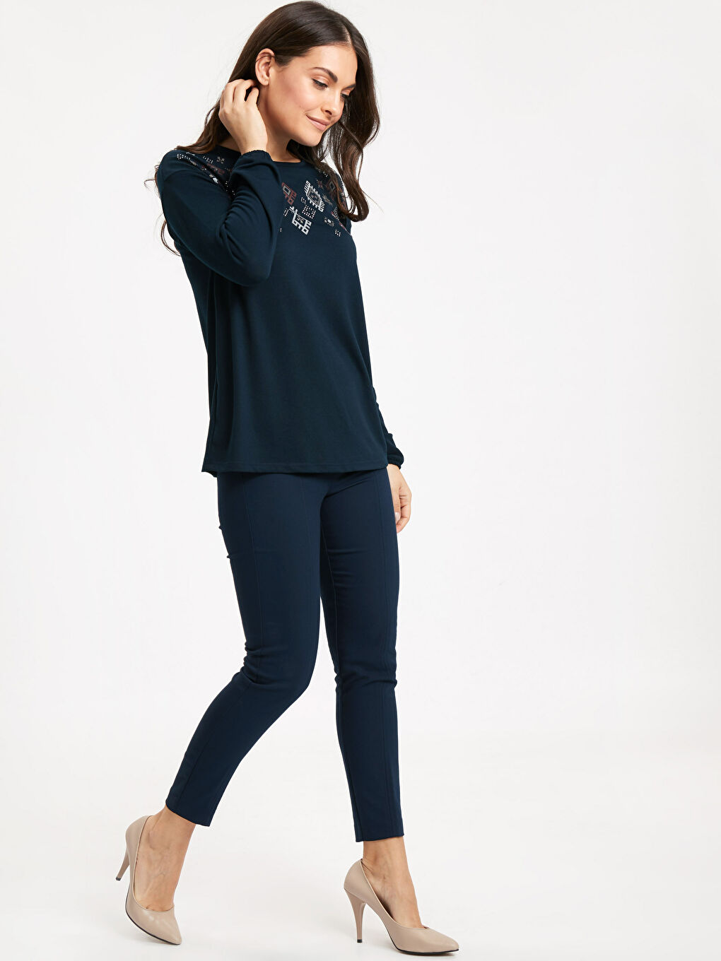 Woman NAVY T-Shirt-2