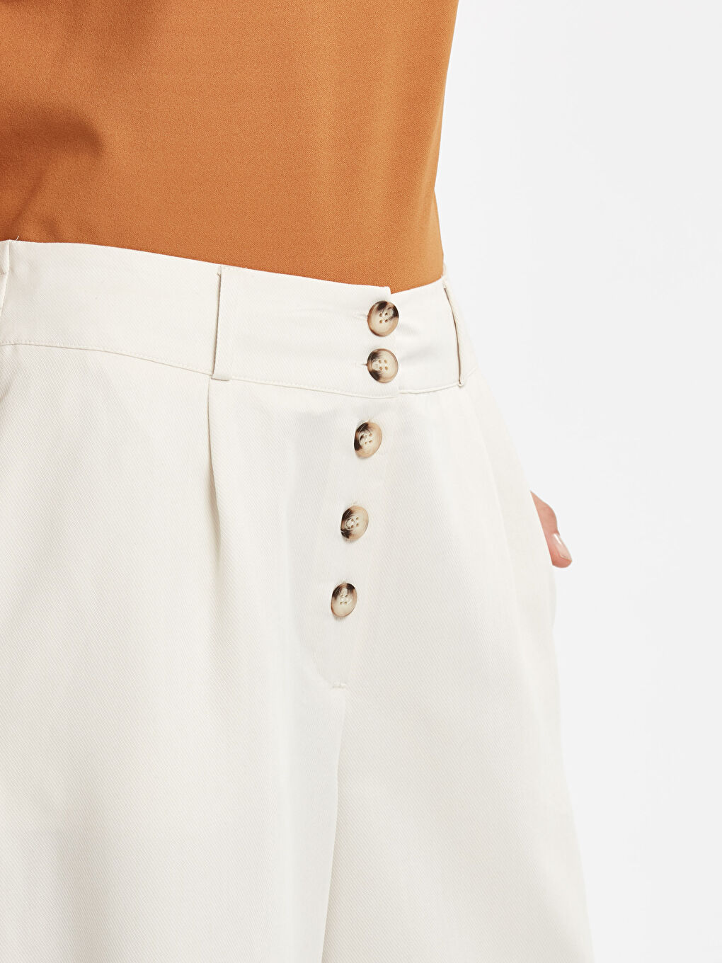 High Waisted Rayon Women Capri With Elastic Waist-3