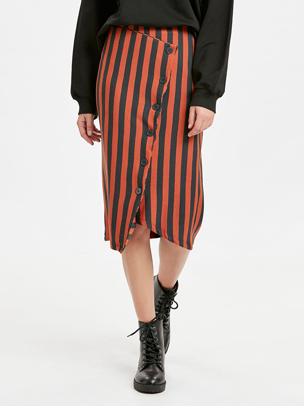 Lacivert Kadın Etek-1