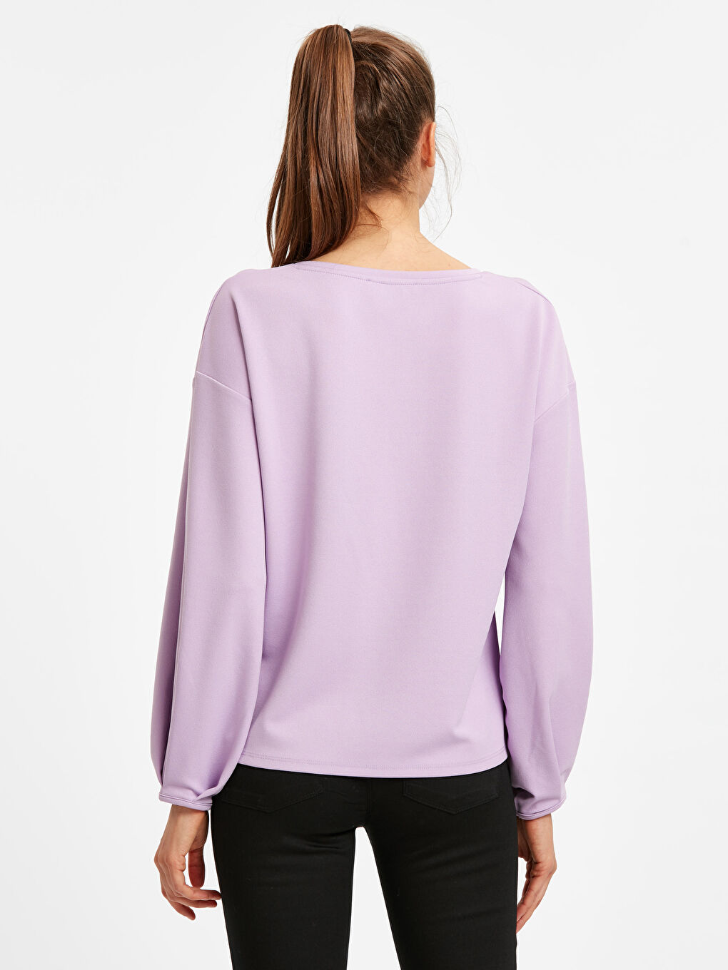 Женщины Лиловый Свитшот-1