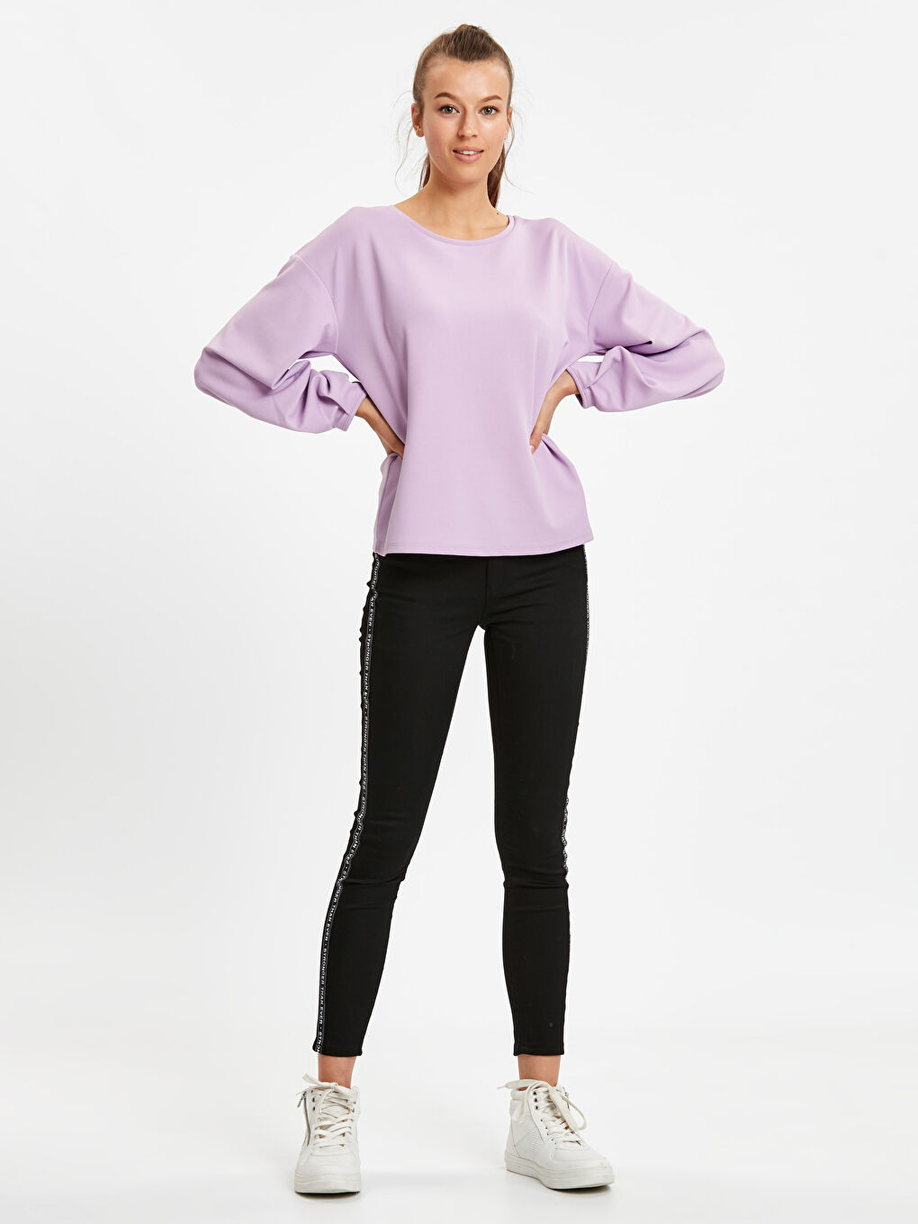 Женщины Лиловый Свитшот-2