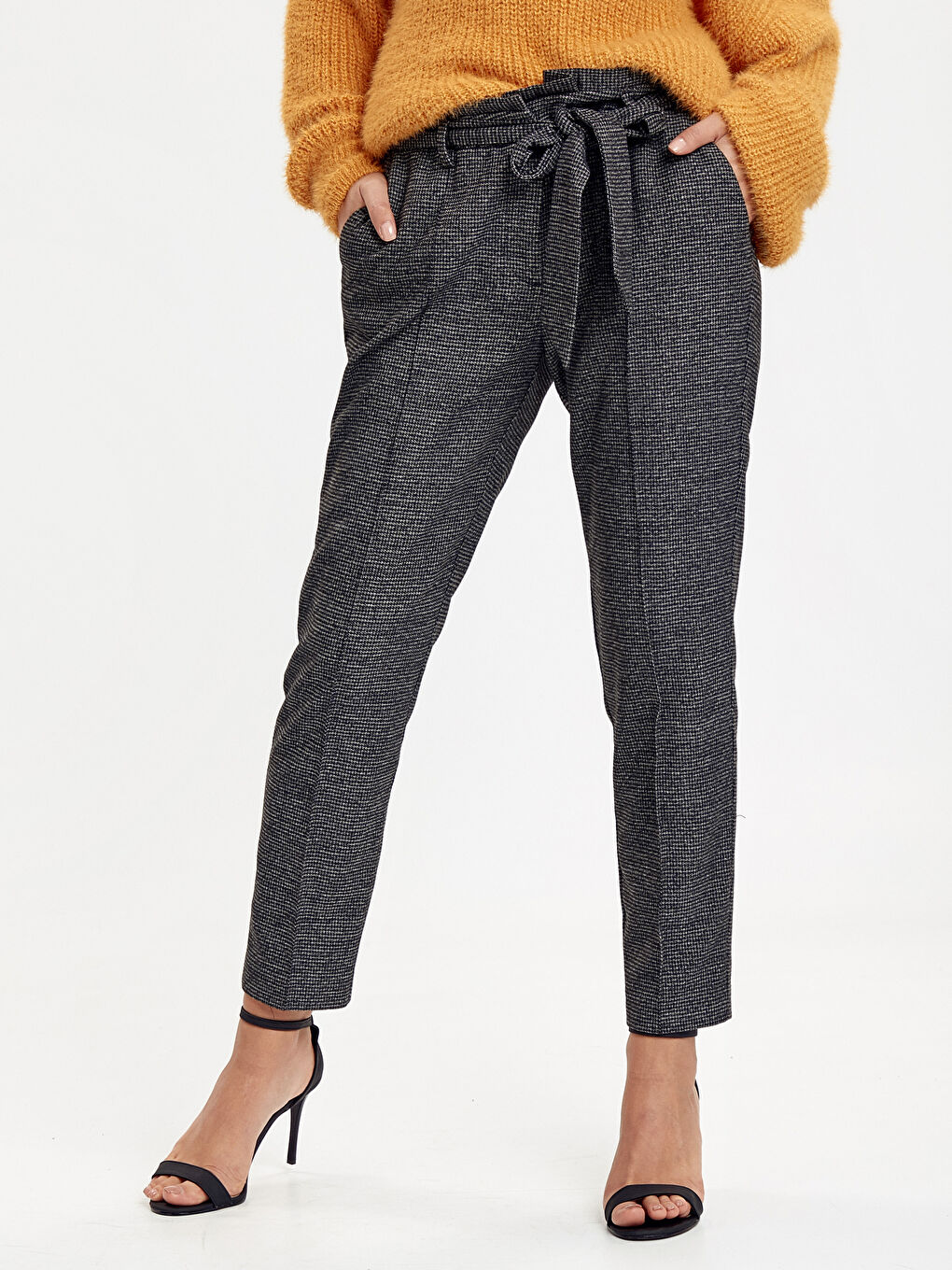 Antrasit Ekoseli Pantolon-1