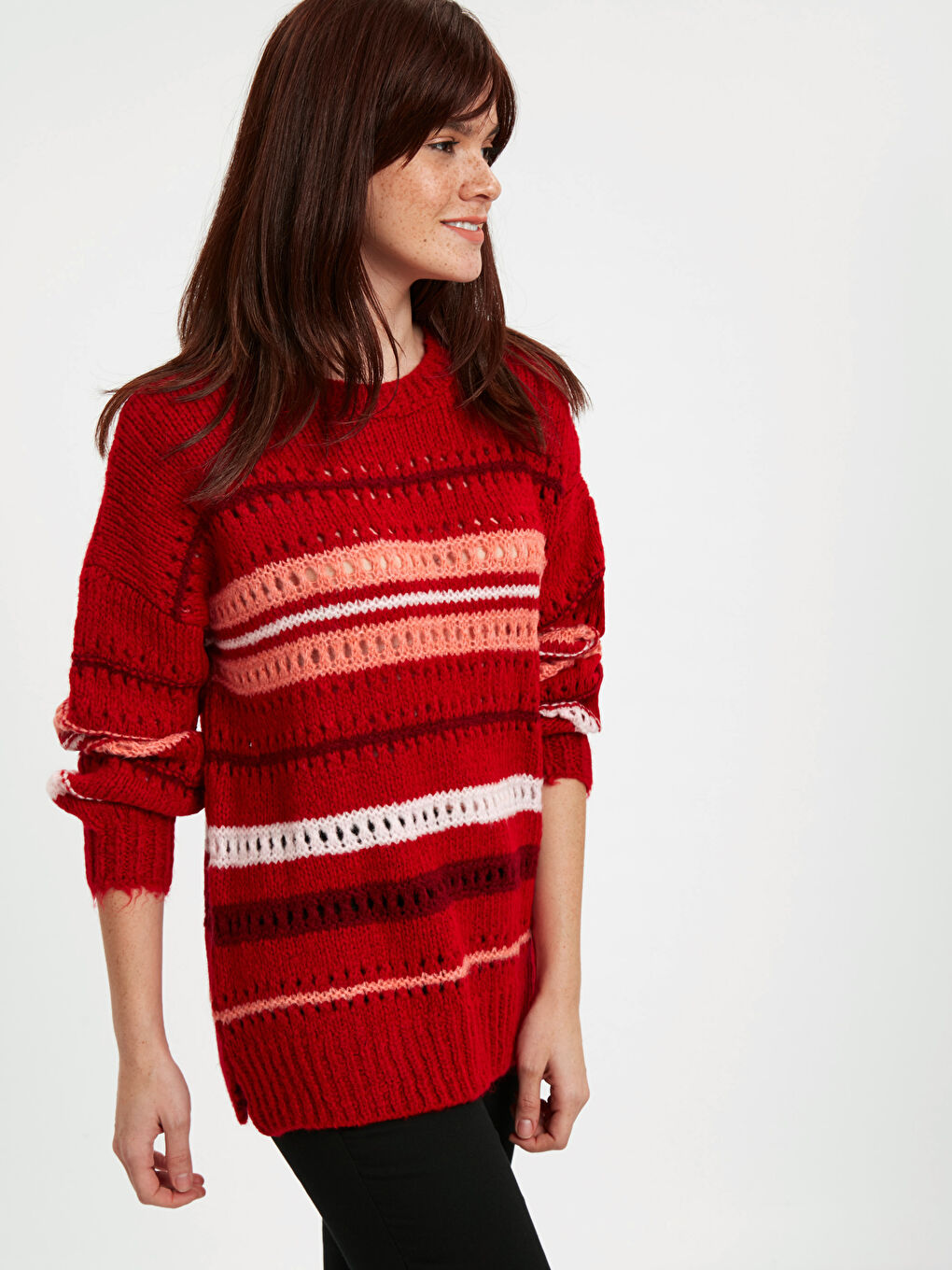 LCW Vision Woman RED Sweater -8WM103Z8-HJR