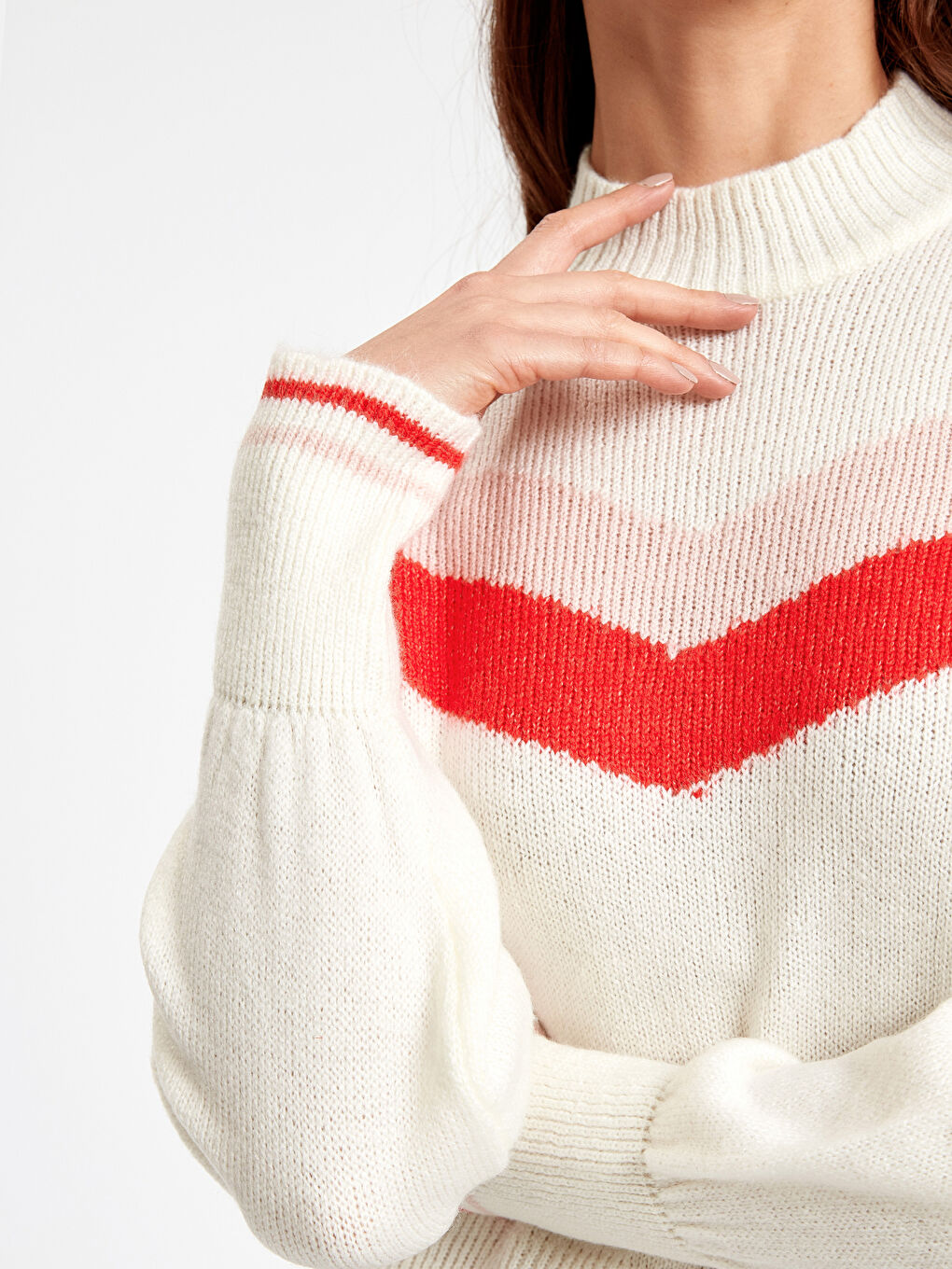 Женщины экрю Свитер-3