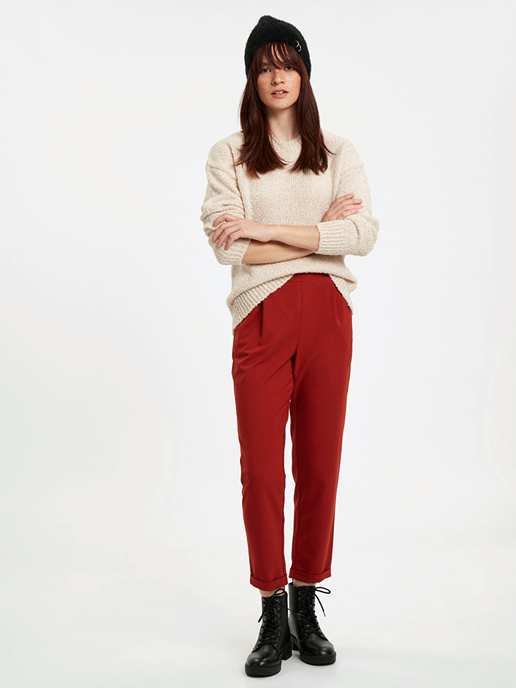 Woman Beige Sweater-2