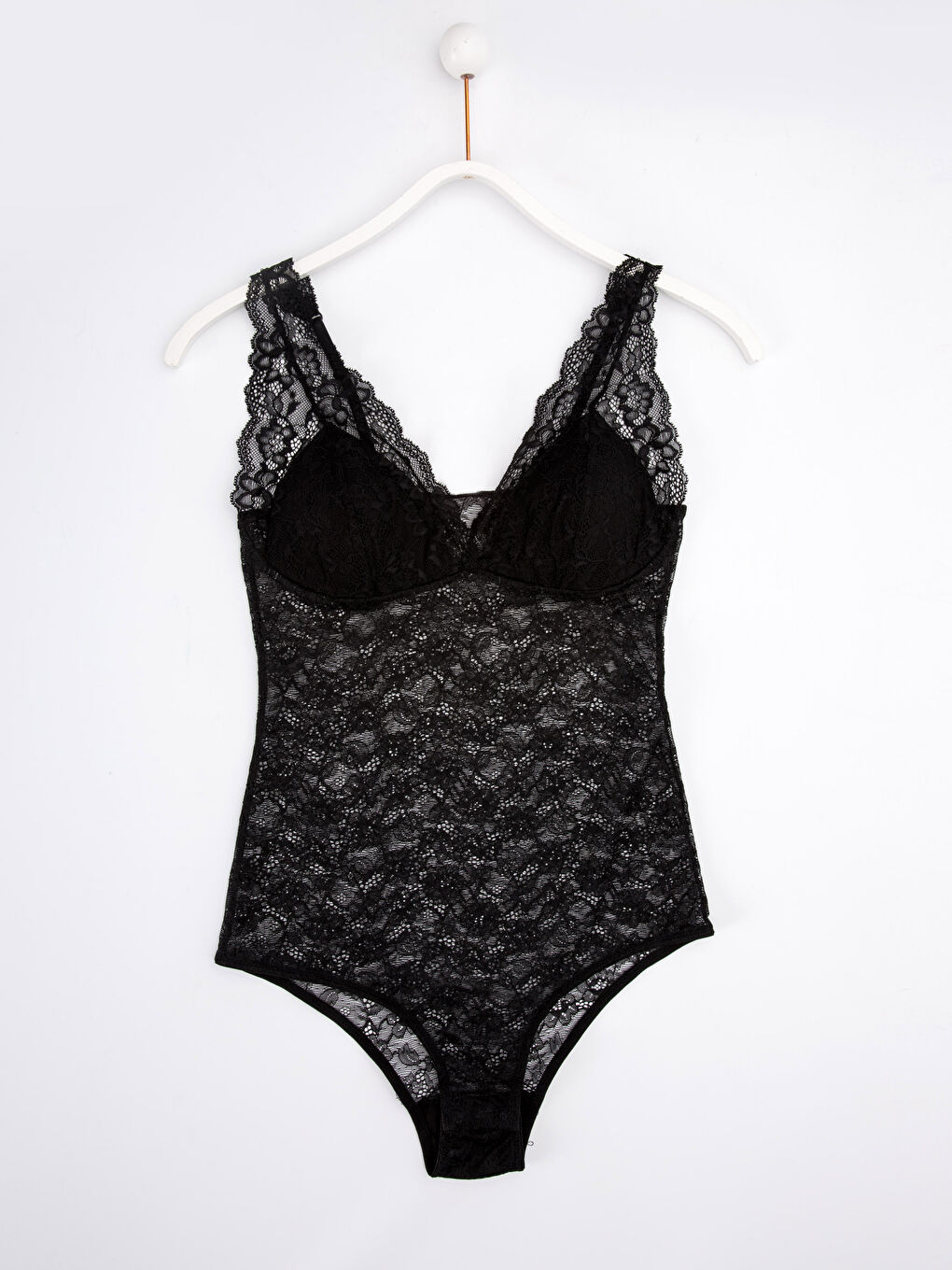 بدلة جسم دانتيل بقصة عادية