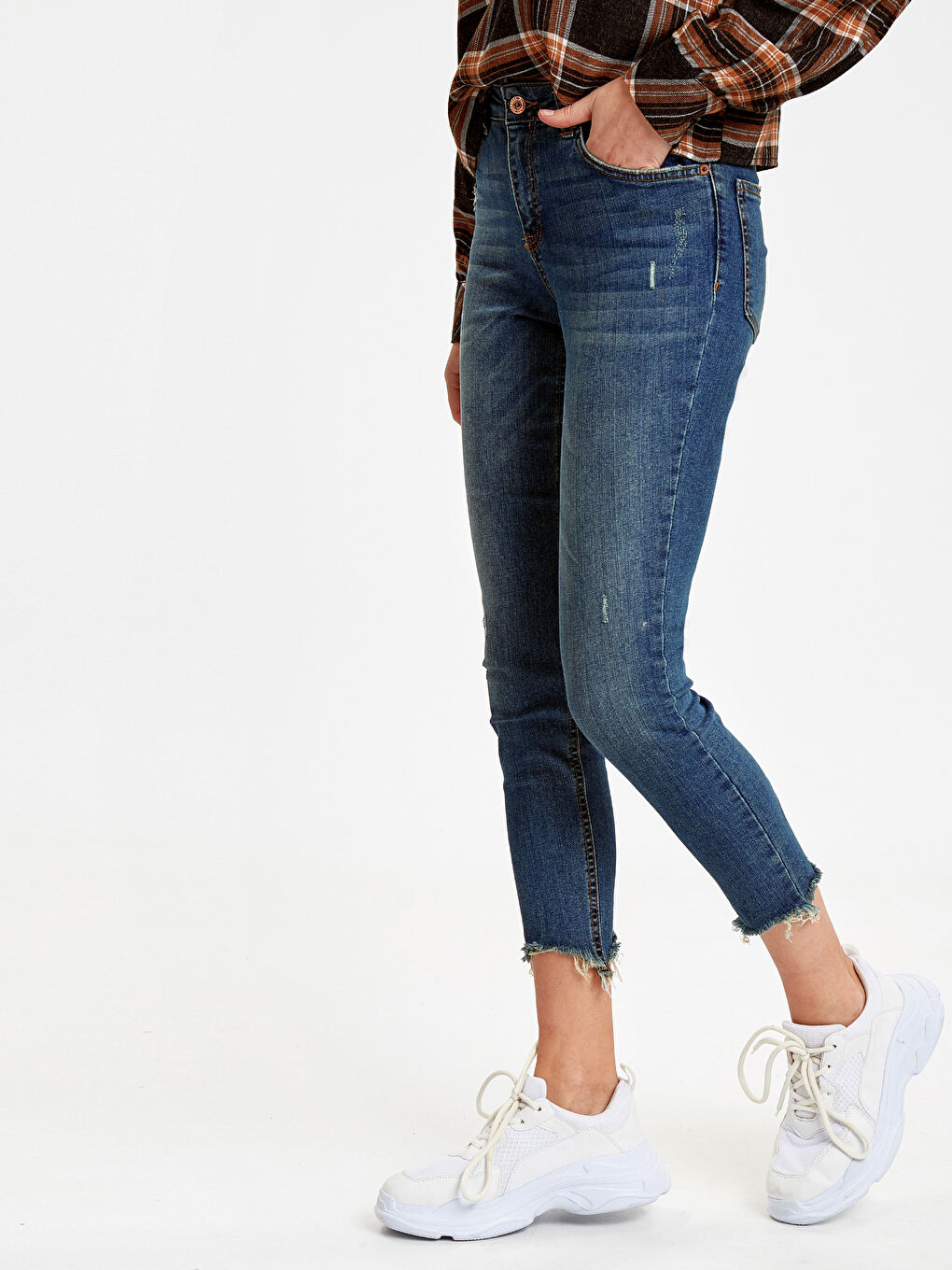 İndigo Skinny Fit Kadın Jean-1