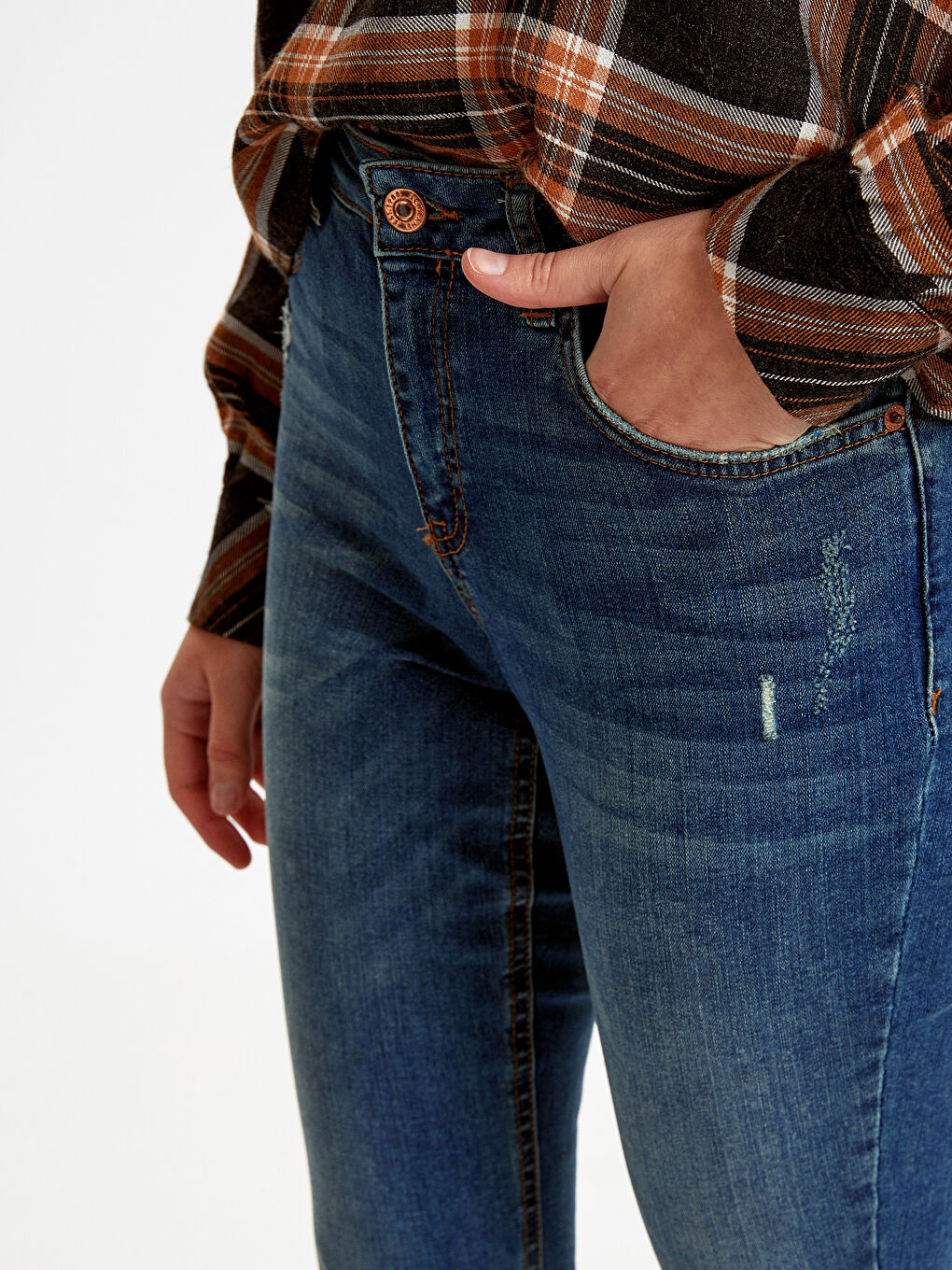 İndigo Skinny Fit Kadın Jean-3