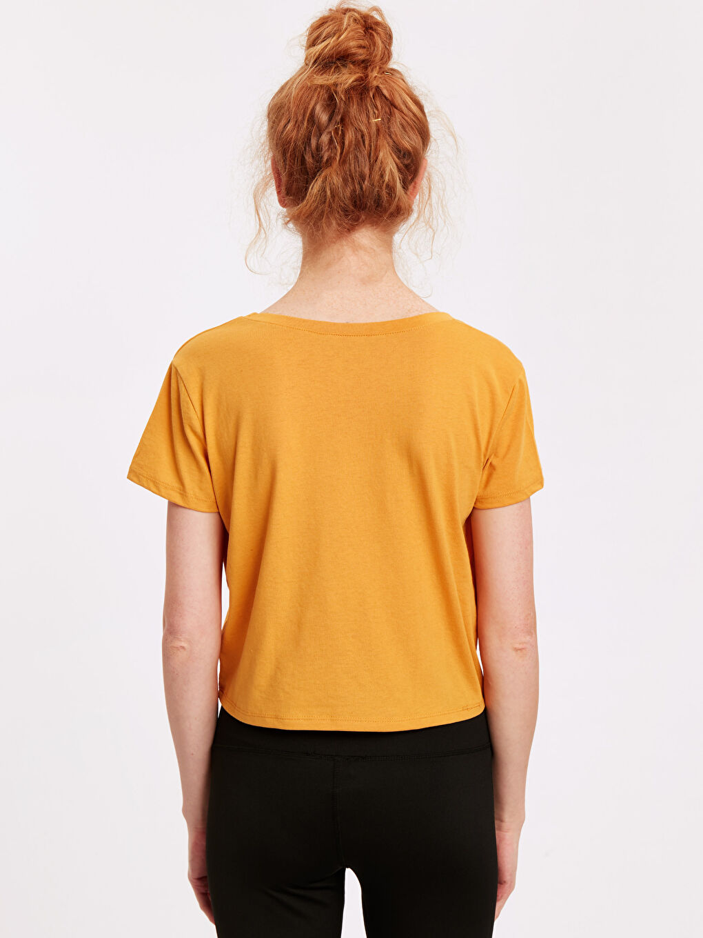 Woman YELLOW Sports T-Shirt-1