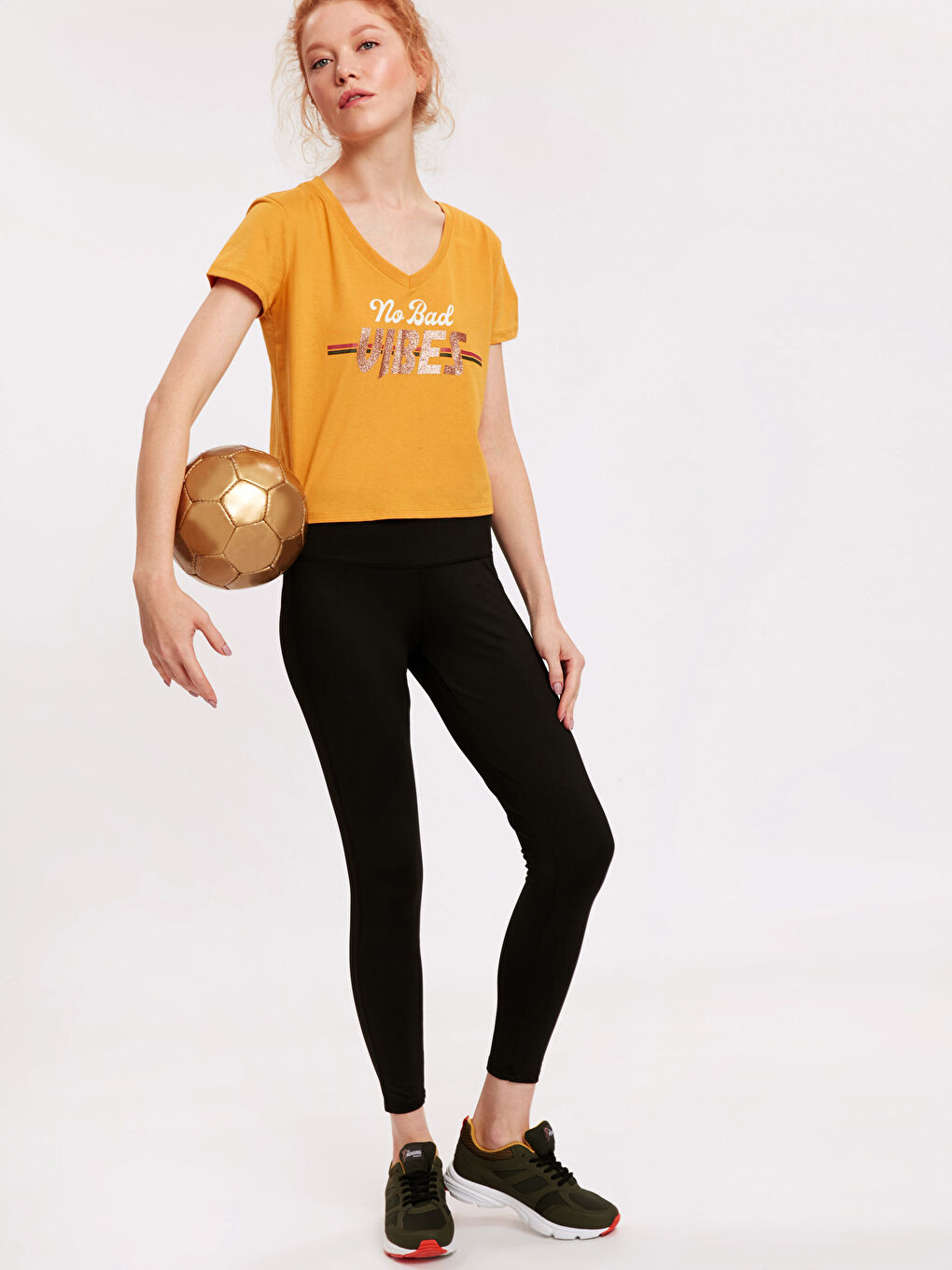Woman YELLOW Sports T-Shirt-2