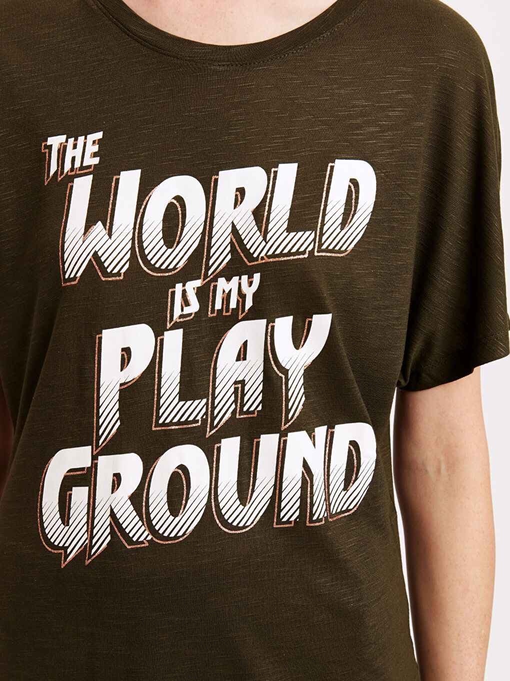 Tricou sport KAKI Femeie-3