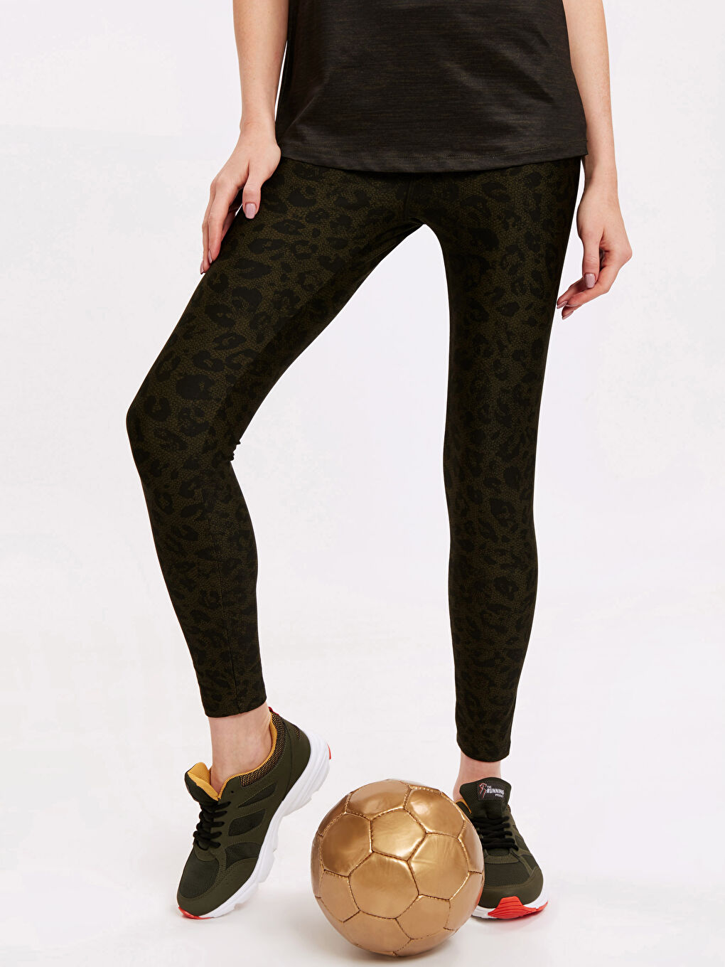 Haki Baskılı Spor Tayt-1