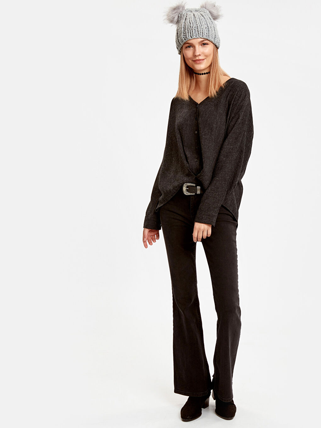 LCW Vision Woman ANTHRACITE Shirt -8WM998Z8-CTH