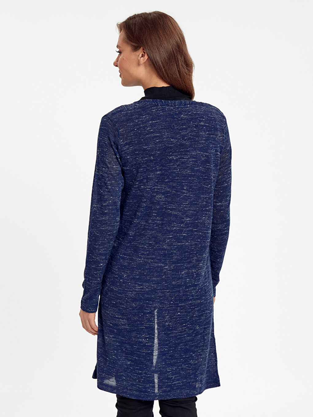 Γυναίκα ΜΠΛΕ ΜΑΡΙΝ Πλεκτή ζακέτα-1