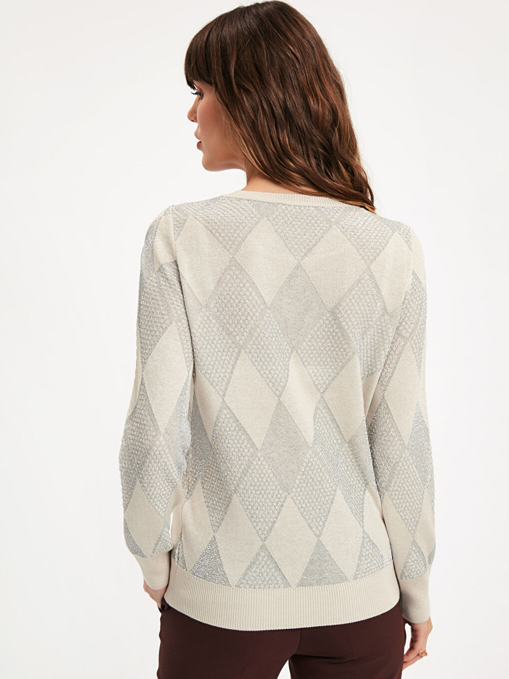 Женщины Бежевый Свитер-1