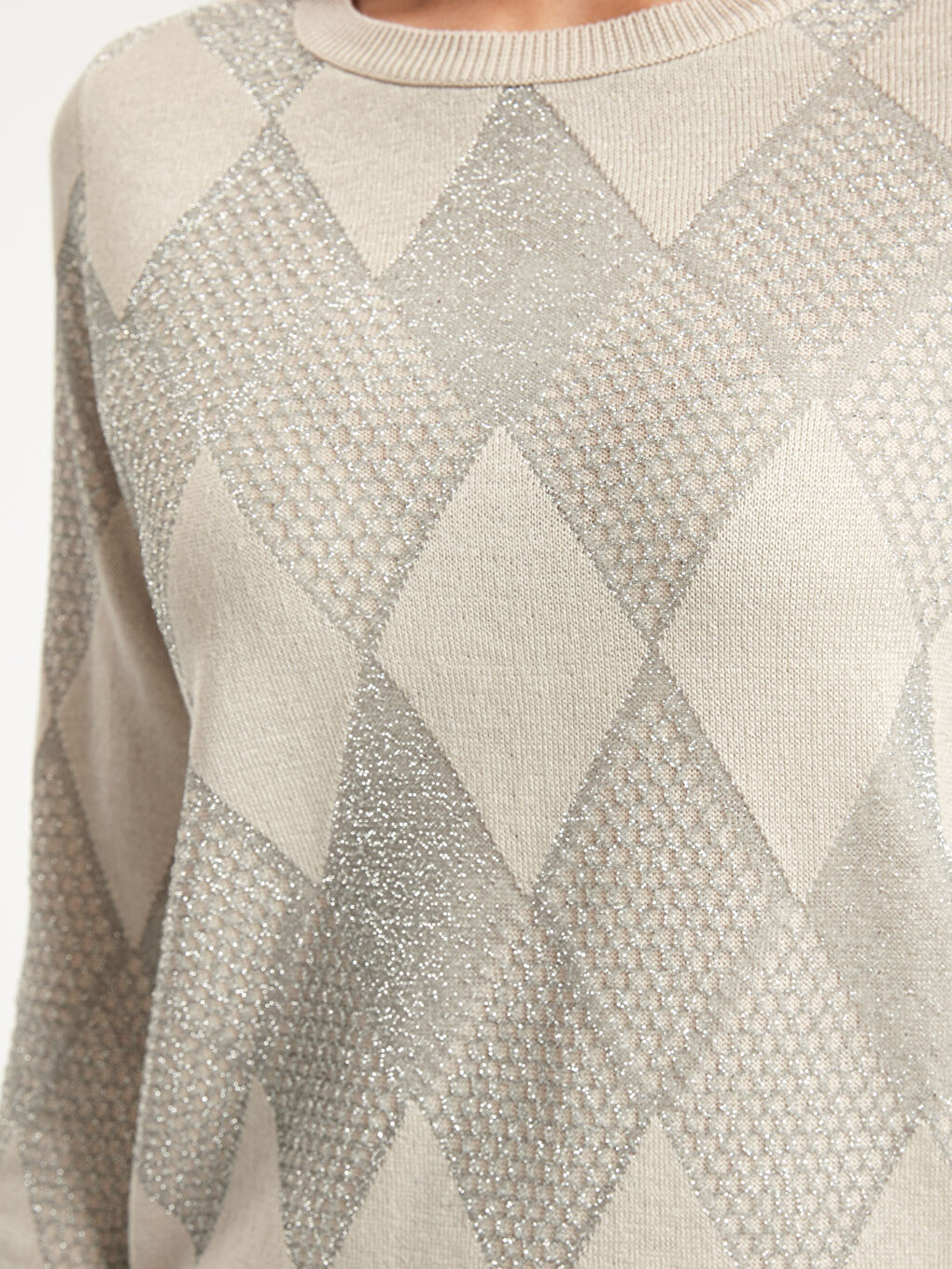 Женщины Бежевый Свитер-3