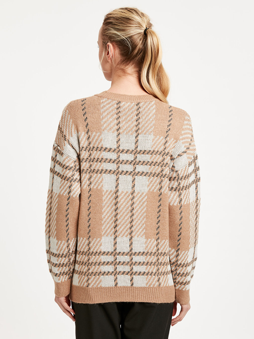 LCWAIKIKI Classic Rundhalsausschnitt Langarm Damen Strickpullover -8WN336Z8-D3C