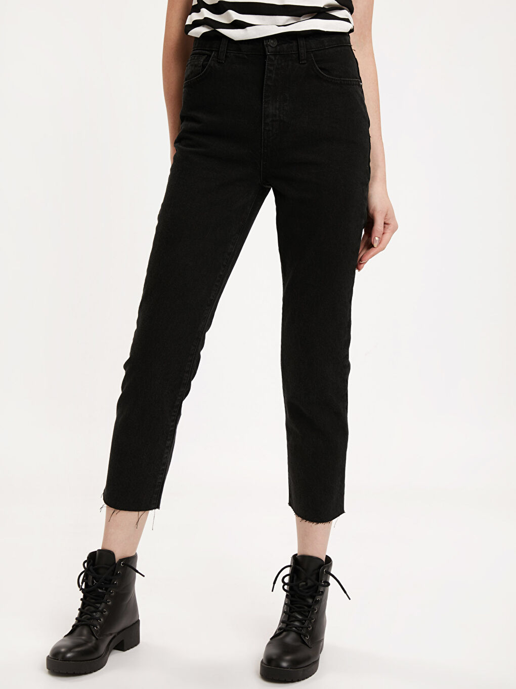 Siyah Rodeo Jean Pantolon-1