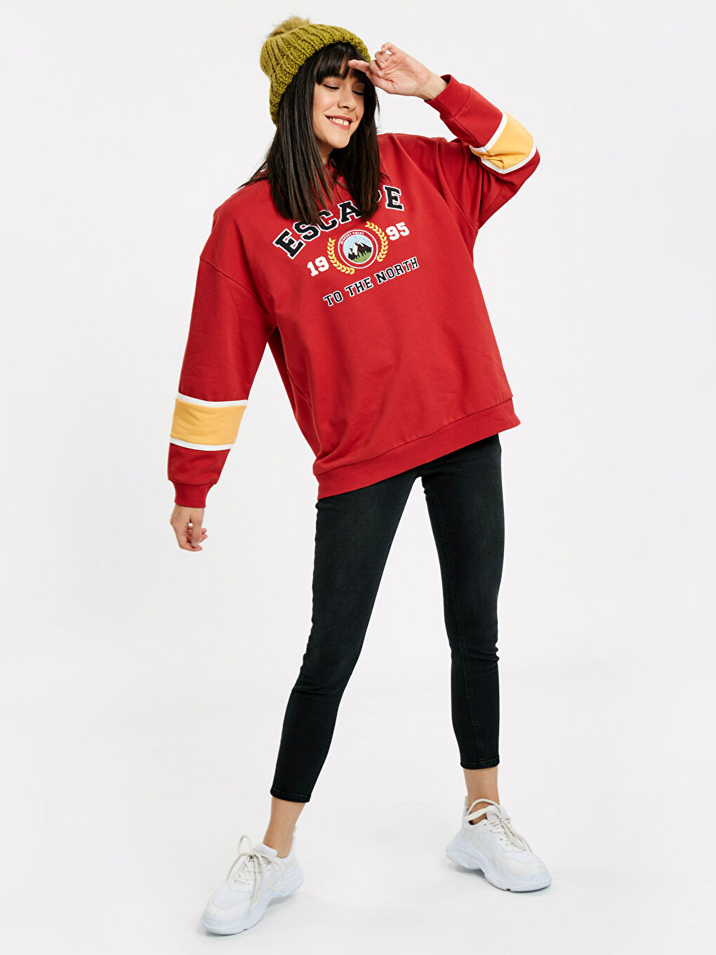 Sweat-shirt ROUGE Femme-2