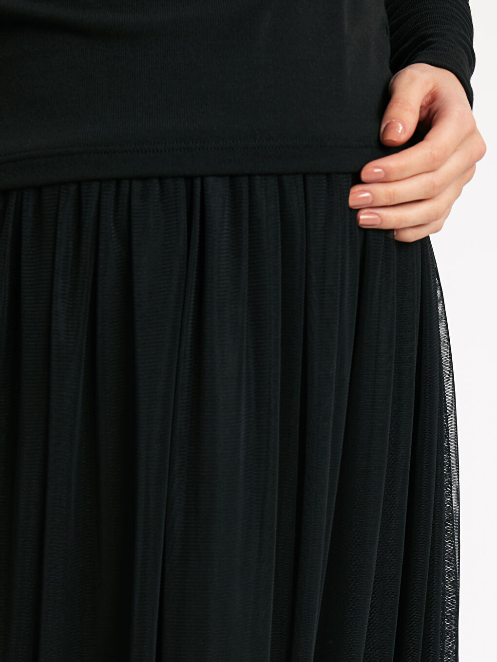 Crew Neck Long Sleeve Women's Dress-2