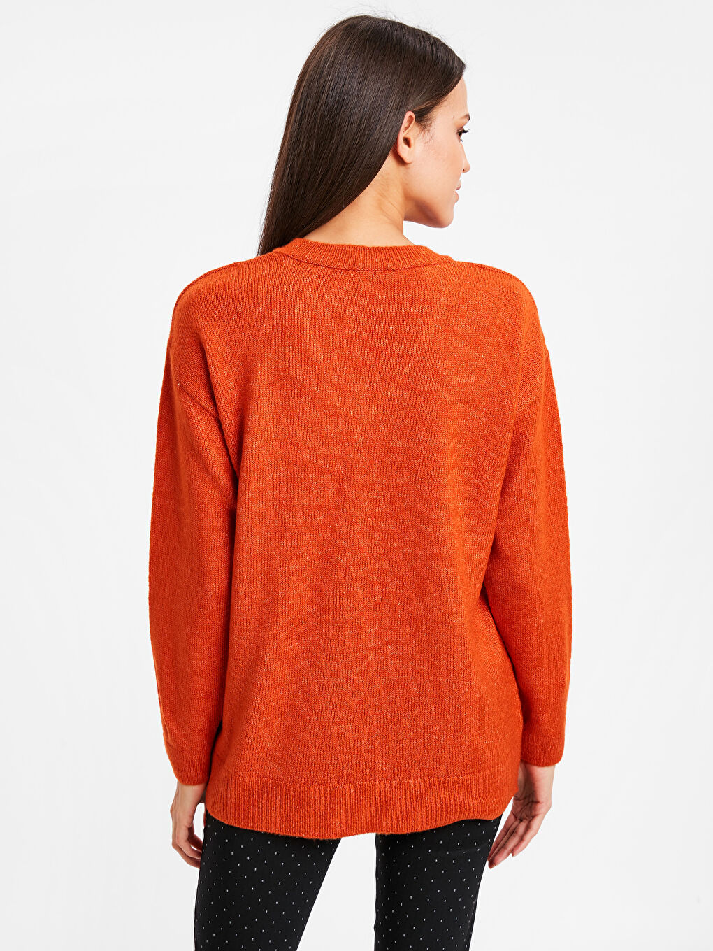 LCWAIKIKI Basic Woman ORANGE Sweater -8WN793Z8-LBL