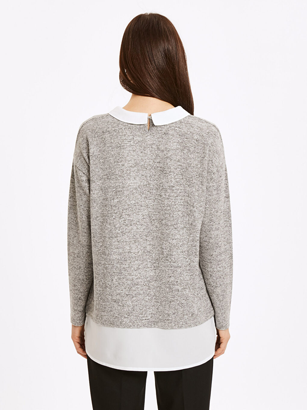 Gri Melanj Tişört-1