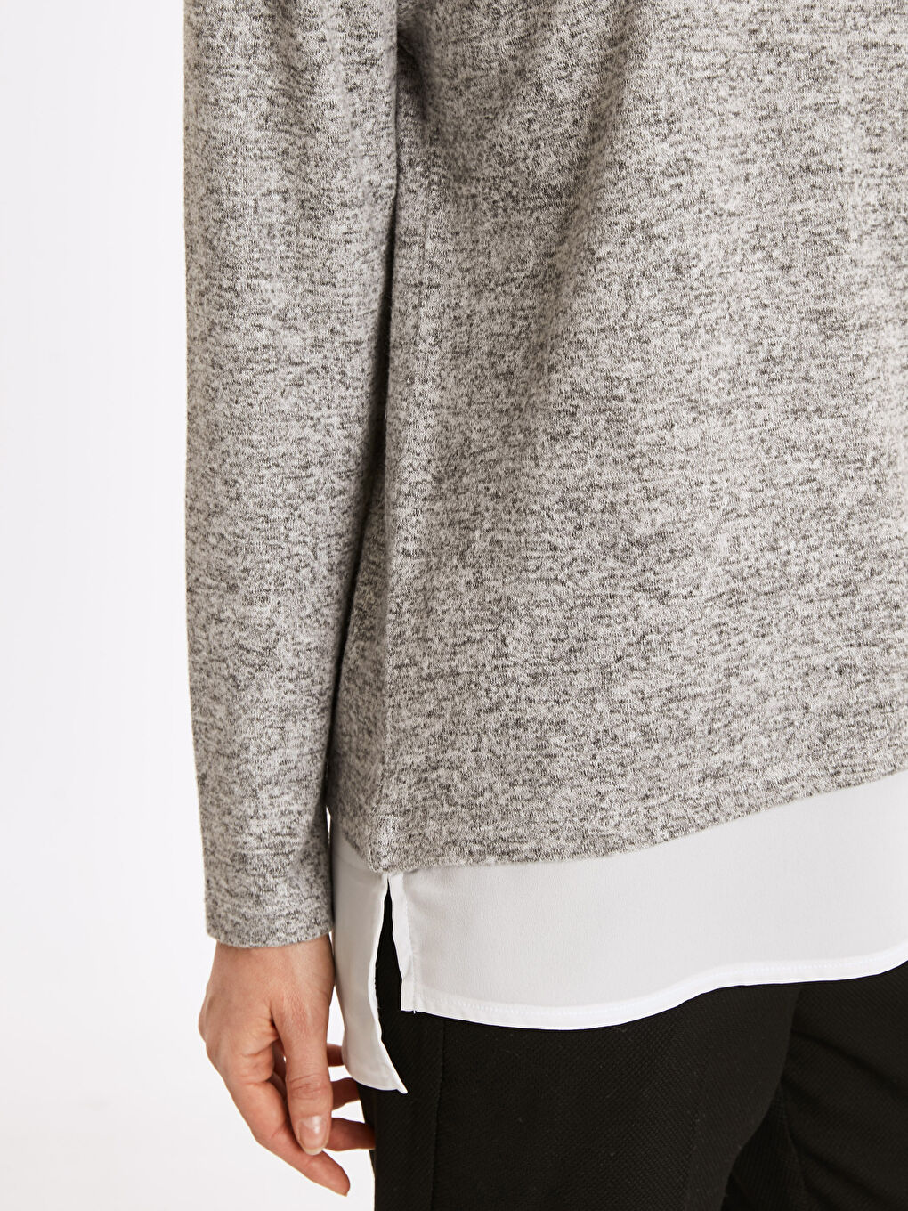 Gri Melanj Tişört-3