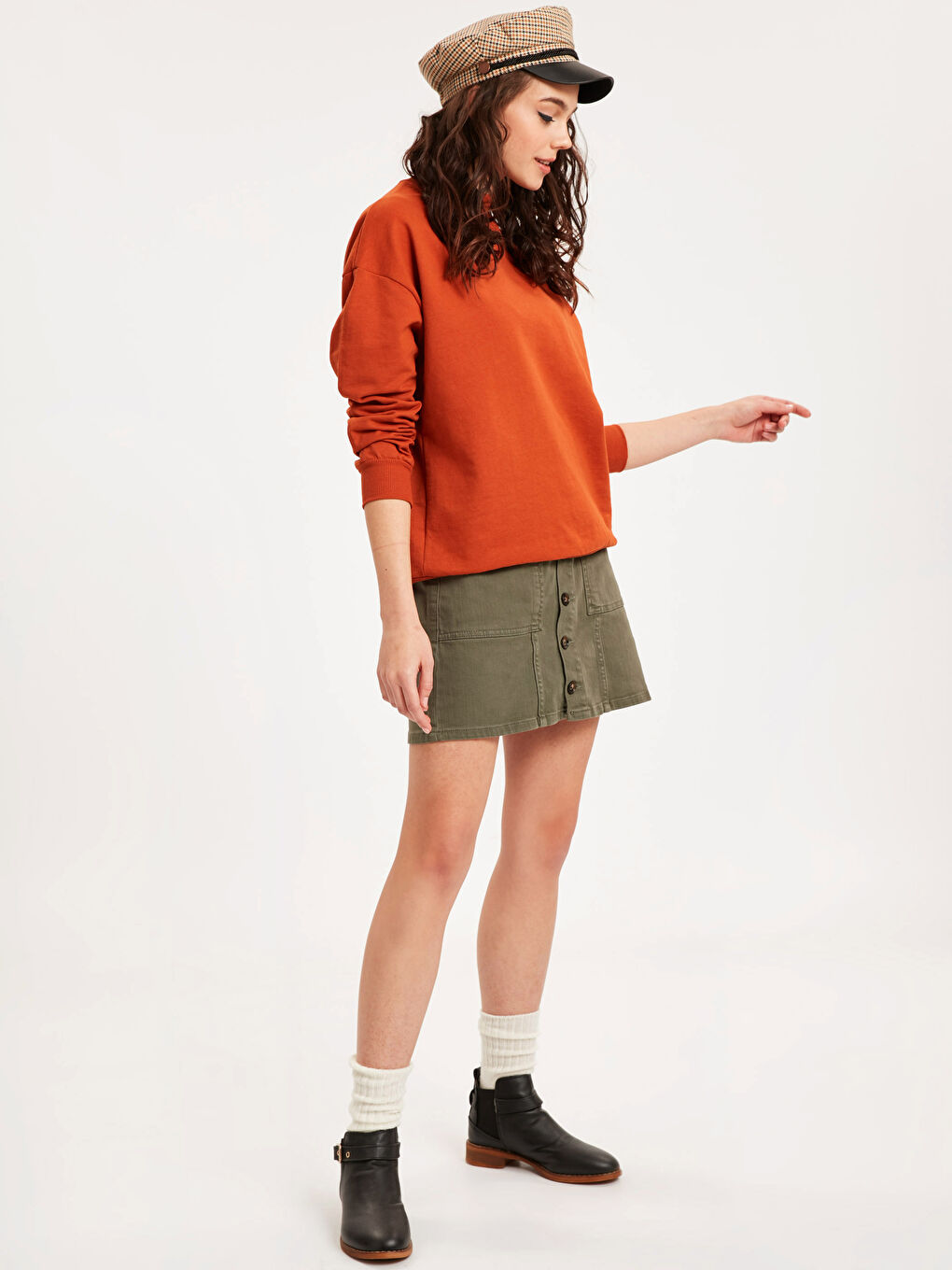 Sweat-shirt ORANGE Femme-2