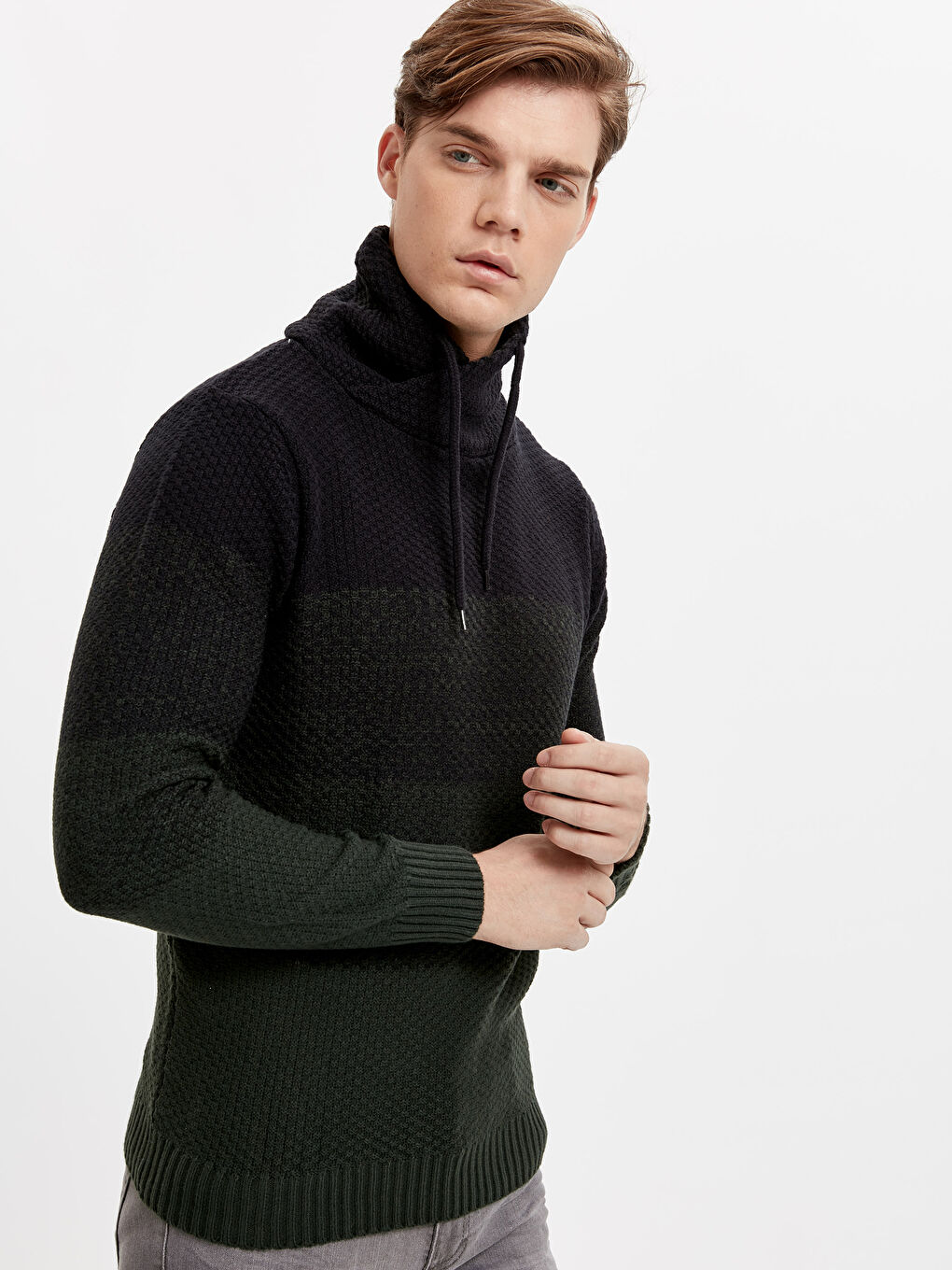 Мужчины Зелёный Свитер