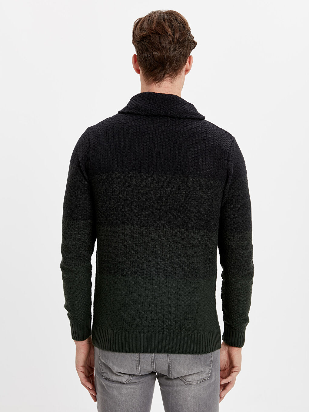 Мужчины Зелёный Свитер-1