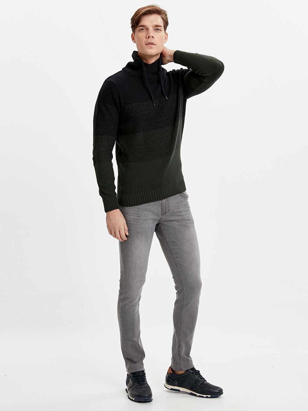 Мужчины Зелёный Свитер-2