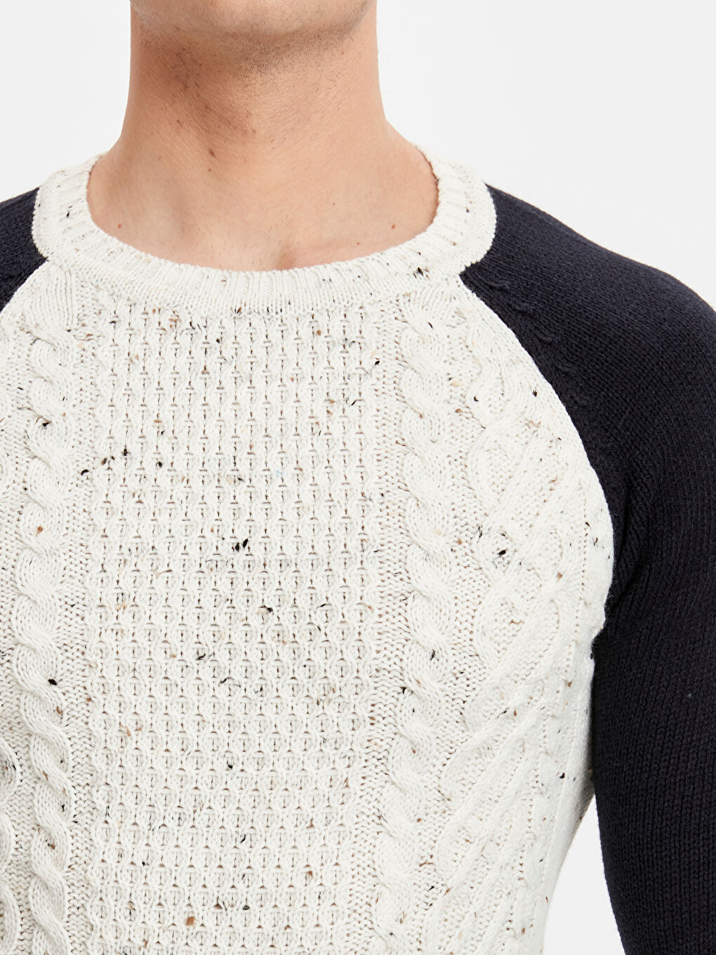 Ерлерге арналған трикотаж ұзын жеңді дөңгелек жағалы жемпір-3