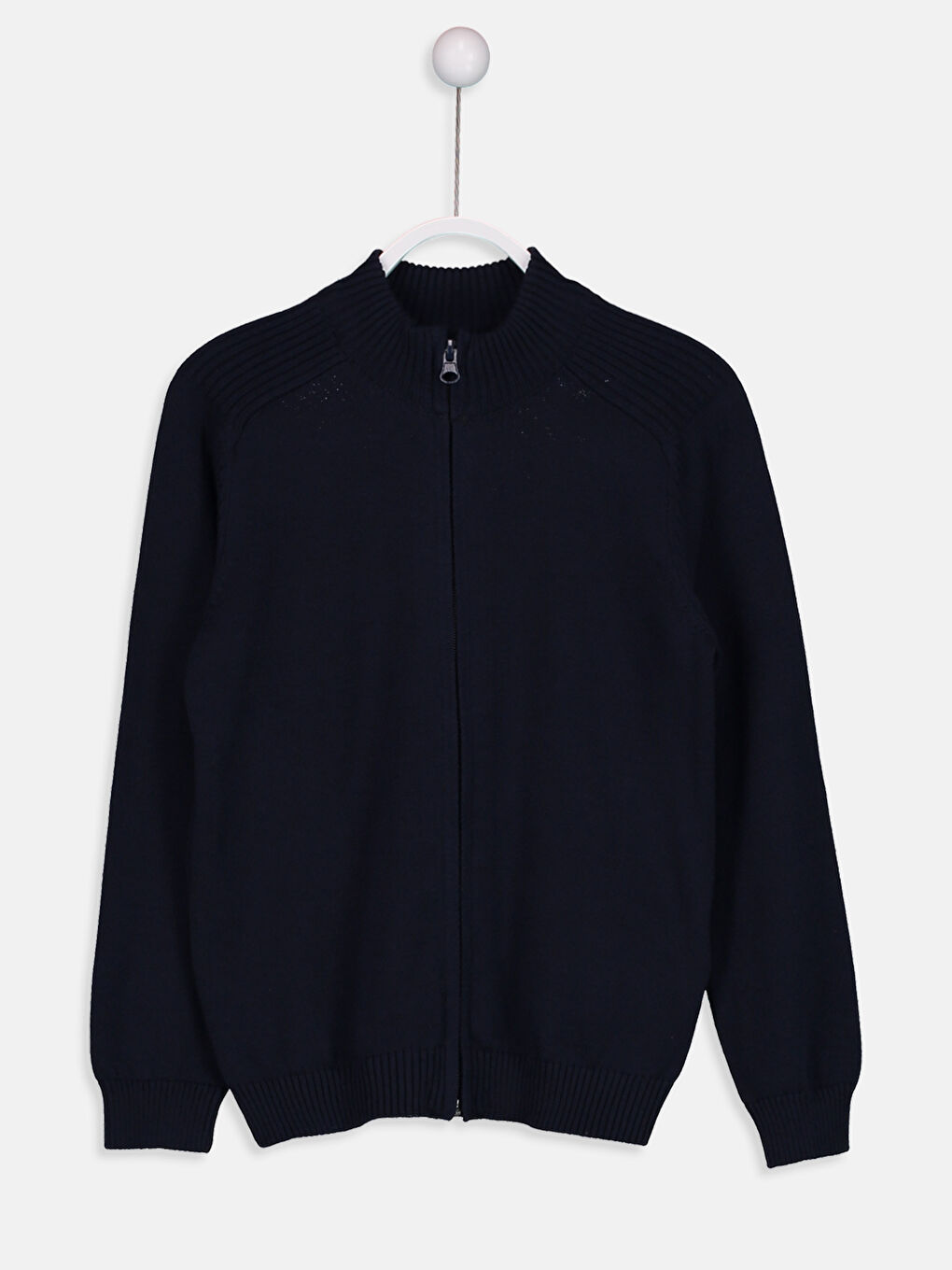 Lacivert Dik Yaka Erkek Çocuk Hırka-1