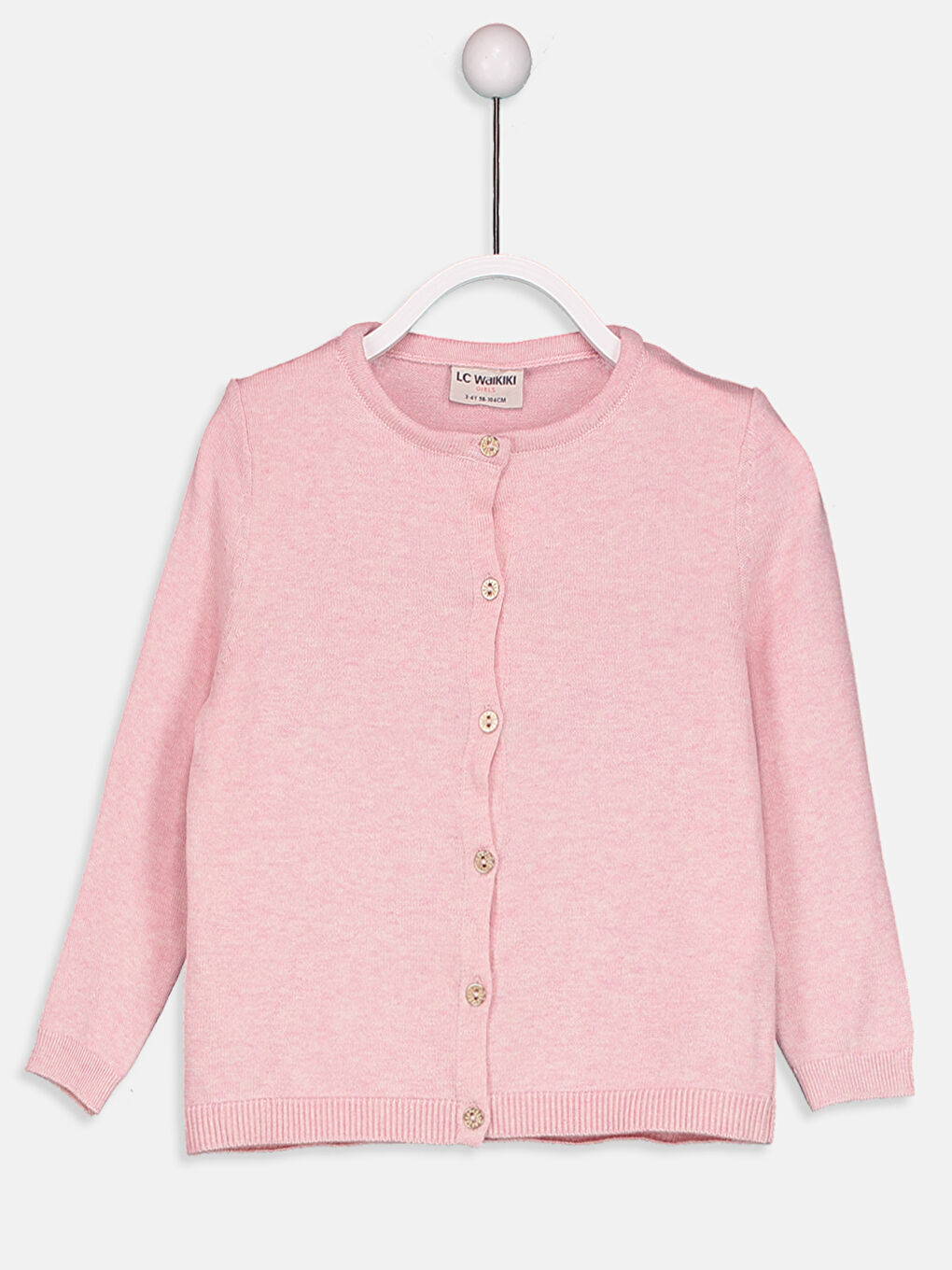 Sarı Bisiklet Yaka Kız Çocuk Hırka