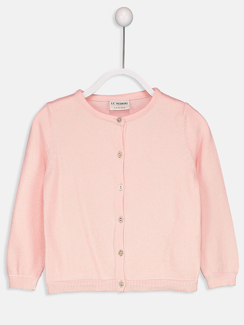 Crew Neck Girl Cardigan