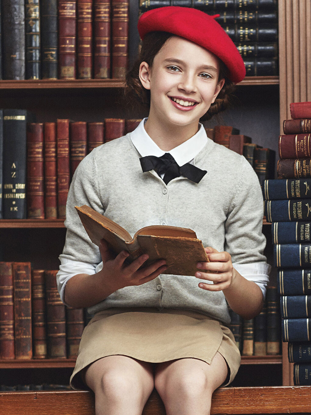 Cardigan Fille Col Rond