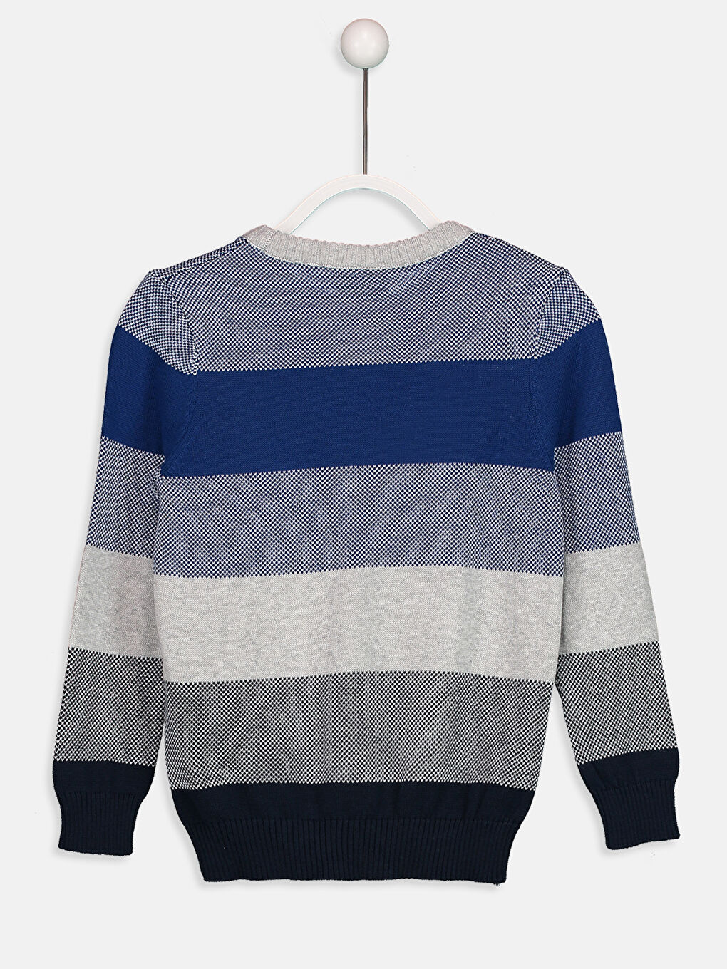 Beyaz-Açık Gri-Altın Kazak-1