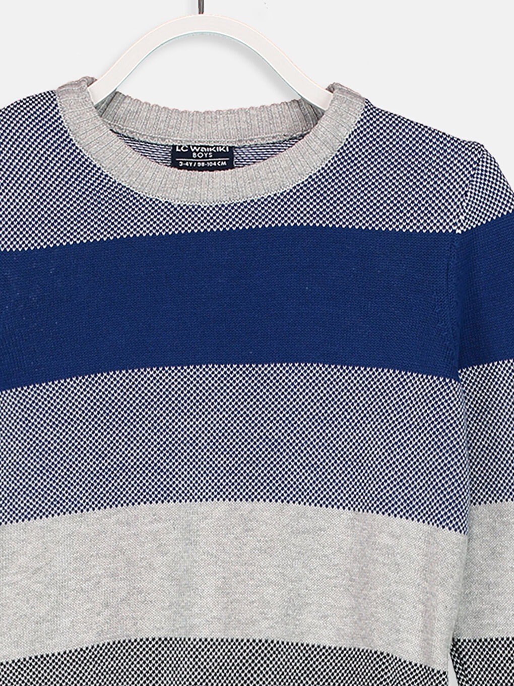 Beyaz-Açık Gri-Altın Kazak-2